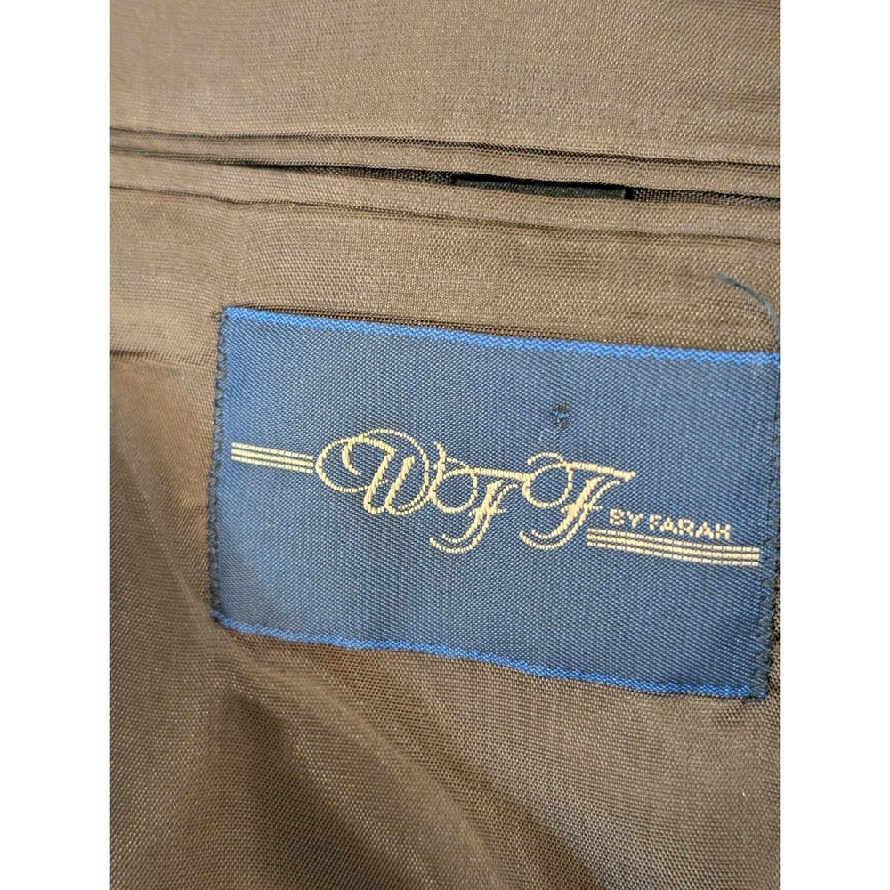 VTG Mens Corduroy Blazer WFF by‎ Farah Brown Sport Coat Jacket Elbow Patch 44R - Picture 8 of 10